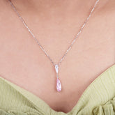 Gorgeous Pink Topaz Pendant With Chain